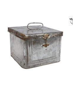 Metalen Vintage Look Voorraadblik 22x22x17 cm
