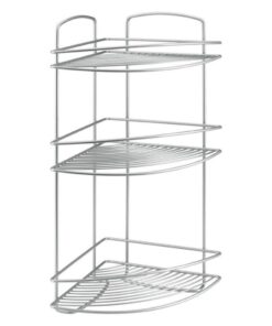 Metaltex Onda Badkamer-Hoekrek 3 Etages 22x22x53 cm Zilver