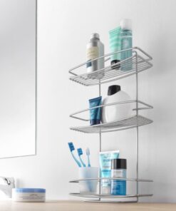 Alternative view of Metaltex Onda Badkamerrek 3 Etages 26x11x53 cm Zilver