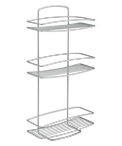 Metaltex Onda Badkamerrek 3 Etages 26x11x53 cm Zilver