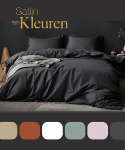 Alternative view of Ten Cate Katoen Satijnen Eenpersoons Dekbedovertrek 140x200/220 cm Antraciet