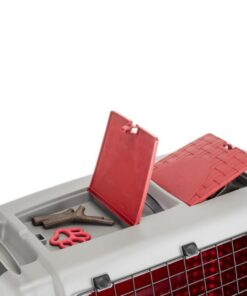 Alternative view of Bama Pet Transportbox met Wieltjes 88x52x60 cm Rood/Grijs