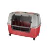 Bama Pet Transportbox met Wieltjes 88x52x60 cm Rood/Grijs