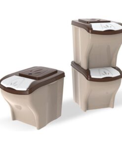 Alternative view of Bama Pet Voedeselcontainer 3x20L Taupe/Beige