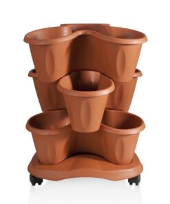 Bama Trifoglio Plantenbak met Wieltjes 40x51 cm Terracotta