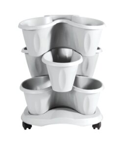 Bama Trifoglio Plantenbak met Wieltjes 40x51 cm Wit