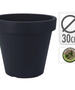 Bloempot Rond 30x26 cm Antraciet