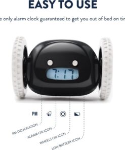 Alternative view of Clocky CL-BLACK Wekker Zwart