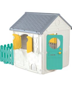 Dolu Speelhuis 122.5x104x156 cm + Geluid Wit/Groen/Grijs/Geel