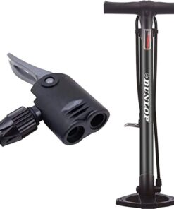 Alternative view of Dunlop Fietspomp staand met Extra Ventielen Zwart