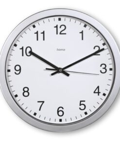 Hama Wandklok Mallorca Tikt Niet 30 cm Zilver/Wit