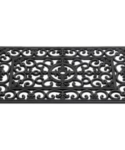 Hamat Rubberen Deurmat French Lilly 45x75 cm Zwart