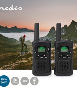 Alternative view of Nedis WLTK0610BK Walkie Talkie Set 2 Handsets Tot 6 Km Frequentiekanalen: 8 Ptt / Vox Tot 3 Uur Koptelefoonoutput 2 Headsets Zwart
