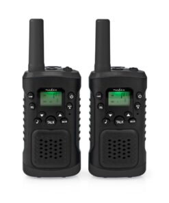 Nedis WLTK0610BK Walkie Talkie Set 2 Handsets Tot 6 Km Frequentiekanalen: 8 Ptt / Vox Tot 3 Uur Koptelefoonoutput 2 Headsets Zwart