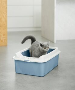 Alternative view of Rotho Eco Bonnie Kattenbak met Boveningang M Blauw/Zand