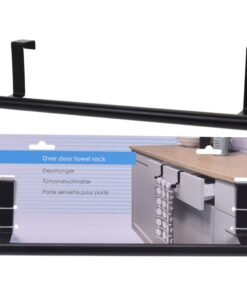 Storage Solutions Deurhanger 36.5x6x8 cm RVS/Zwart