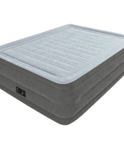 Intex 64418ND Comfort Plush Queen High 2-Persoons Luchtbed 203x152x56 cm + Ingebouwde Pomp Grijs
