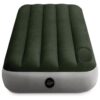 Intex 64760 Jr. Twin Dura-Beam Downy 1-Persoons Luchtbed 191x76x25 cm + Ingebouwde Voetpomp Groen/Grijs