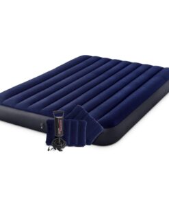 Intex 64765 Classic Downy Airbed + Kussens en Pomp 152x203x25 cm