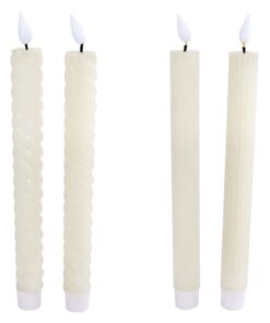 LED Kaarsen Moving Light + Timer 2 Stuks Ivoor Assorti