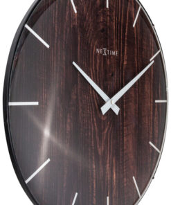 Alternative view of NeXtime NE-3249BR Wandklok Edge-Wood-Dome Dia 35cm Kunststof Bruin