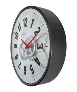 Alternative view of NeXtime NE-3259WI Moderne Gear Wandklok 36 cm Wit/Zwart