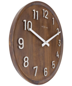 Alternative view of NeXtime NE-3284BR Grote Wandklok - 50cm- Stille Klok - Walnoot Hout - "Precious"