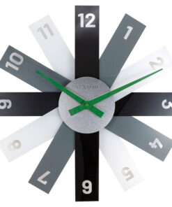 NeXtime NE-3285ZW Design Wandklok - 40cm- Stille Klok - Zwart - Acryl - "Plexi"