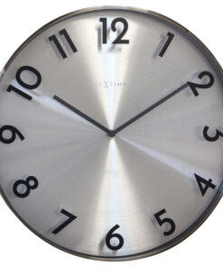 NeXtime NE-3289GS Metalen Wandklok - 40cm -Stille Klok - Metaal - "Reflection"