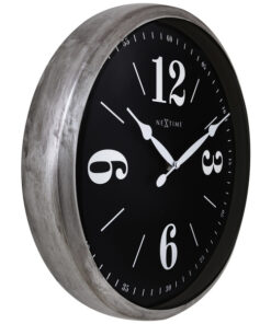 Alternative view of NeXtime NE-3290ZI Landelijke Wandklok - 39cm - Stille Klok - Wit/ ZIlver - "Classic"