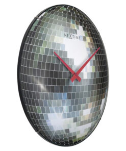 Alternative view of NeXtime NE-3293 Stille Wandklok - 35cm - Discobal - Koepelvormig Glas - "Disco Ball"