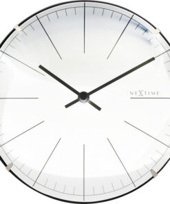 NeXtime NE-3506WI Wandklok Big Stripe Ø20 Glas Wit