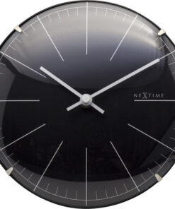 NeXtime NE-3506ZW Wandklok Big Stripe Ø20 Glas Zwart