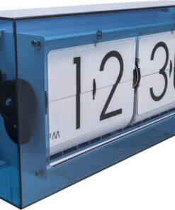 Alternative view of NeXtime NE-5209BL Tafel/wandklok Big Flip 36x16.7x8.5cm Acryl Blauw