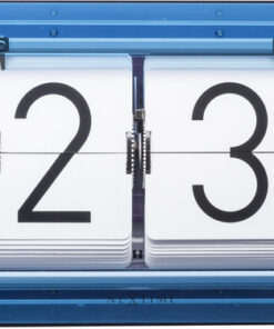 NeXtime NE-5209BL Tafel/wandklok Big Flip 36x16.7x8.5cm Acryl Blauw