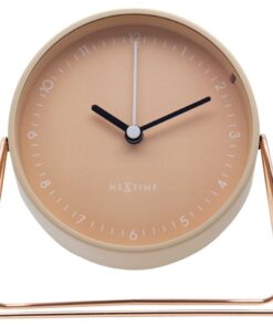 NeXtime NE-5240RZ Wekker Berlin 14x13 cm Champagne/Metaal