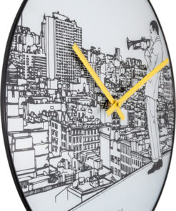 Alternative view of NeXtime NE-8191 Wandklok Trumpet City Ø 40 Cm
