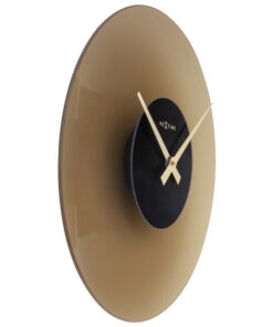 Alternative view of NeXtime NE-8196BR Stille Wandklok - 40cm - Mat Bruin - Glas - "Float"