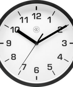 NeXtime NX-7321ZW Wandklok NXT Diameter 20cm Kunststof Zwart