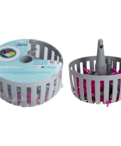 Ultra Clean Wasknijpermand + 30 Knijpers Grijs/Roze