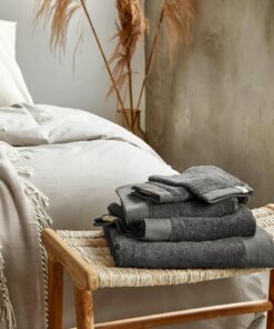 Alternative view of Walra Baddoek 50x100 cm Gerecycled Katoen/Antraciet