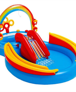 Intex 57453NP Regenboog Zwembad met Glijbaan 297x193x135 cm