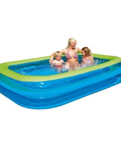 Alternative view of Wehncke Family Opblaas Zwembad 262x175x50 cm Blauw/Groen