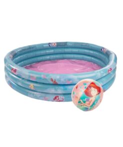 Alternative view of Disney Princess 3 Rings Zwembad Ariel + Strandbal Blauw/Roze
