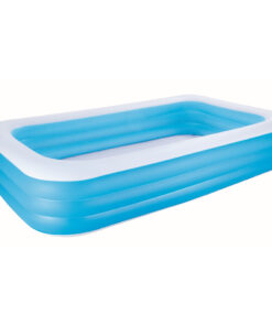 Bestway Familiezwembad Rechthoek Deluxe 305x183x56 cm Wit/Blauw