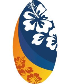 SportX Skimboard Flower Oranje/Blauw 100 cm