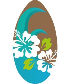 SportX Skimboard Flower Blauw/Bruin 100 cm